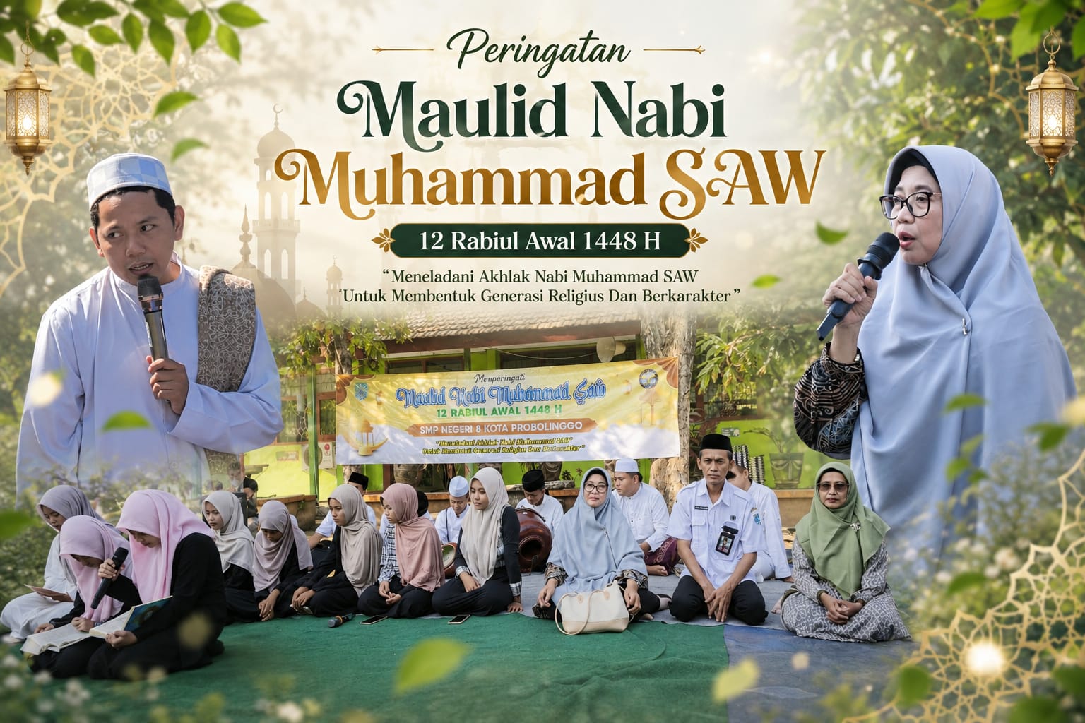 Khidmatnya Peringatan Maulid Nabi Di SMP Negeri 8 Probolinggo
